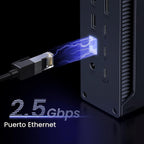 UGREEN Thunderbolt 4 Dock 13-en-1 Estación de acoplamiento de 40Gbps con pantalla única 8K y doble 4K@60Hz, carga de 90W para laptop, 2.5GbE, SD/TF 4.0. Revodok Max 213 para MacBook Surface Pro y más