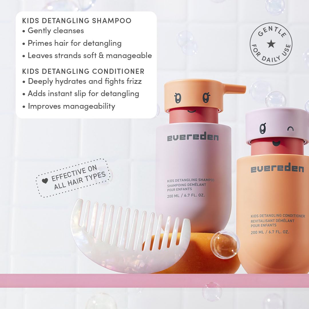 Evereden Juego de champú y acondicionador para niños, tamaño de via...
