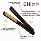 CHI Plancha plana digital G2, plancha alisadora para cabello suave...