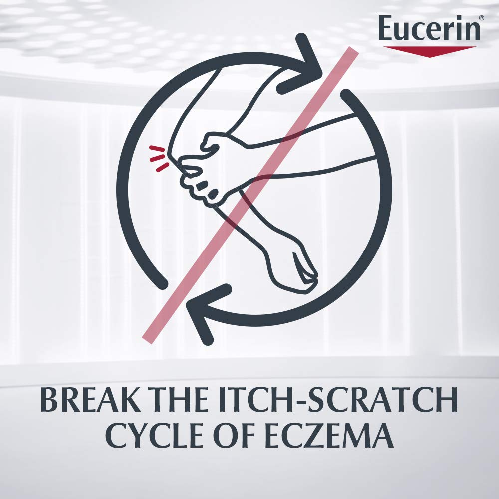 Eucerin Crema corporal para aliviar el eccema del bebé, sin fragancia, crema de eczema para bebés con avena coloidal, ceramida-3 y extracto de raíz de regaliz, tubo de 8 onzas