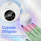 Makartt Lámpara de uñas UV para uñas de gel, cuello de cisne inalám...
