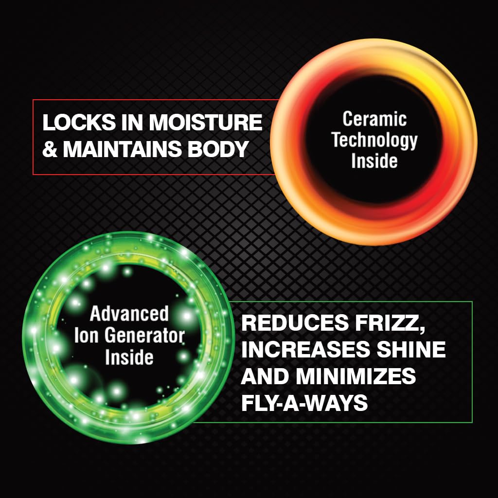CHI Volumizer - Cepillo de soplado 4 en 1, secador de pelo que crea un cabello suave, sedoso y brillante, cuatro accesorios intercambiables para un estilo versátil, color negro
