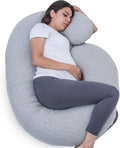 1 MIDDLE ONE Almohada de embarazo, almohada de cuerpo completo en f...