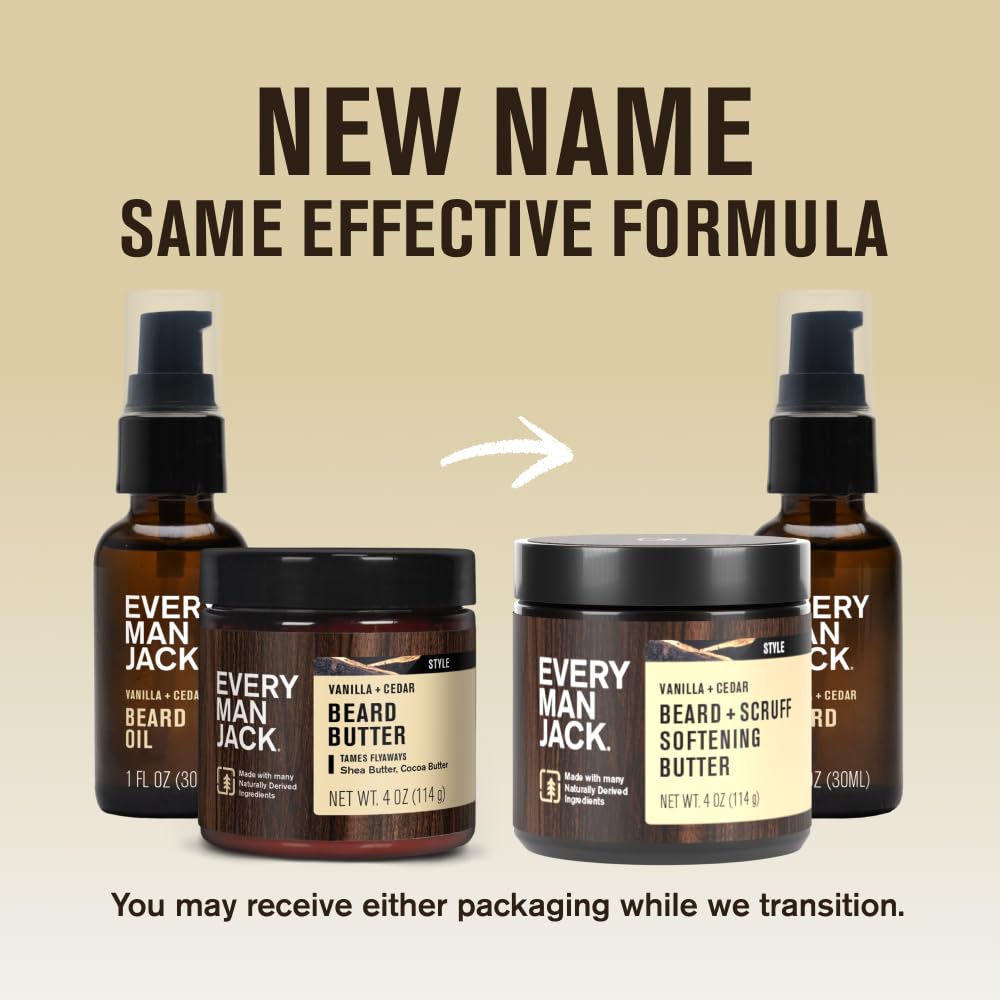 Every Man Jack Aceite hidratante para barba y mantequilla para homb...
