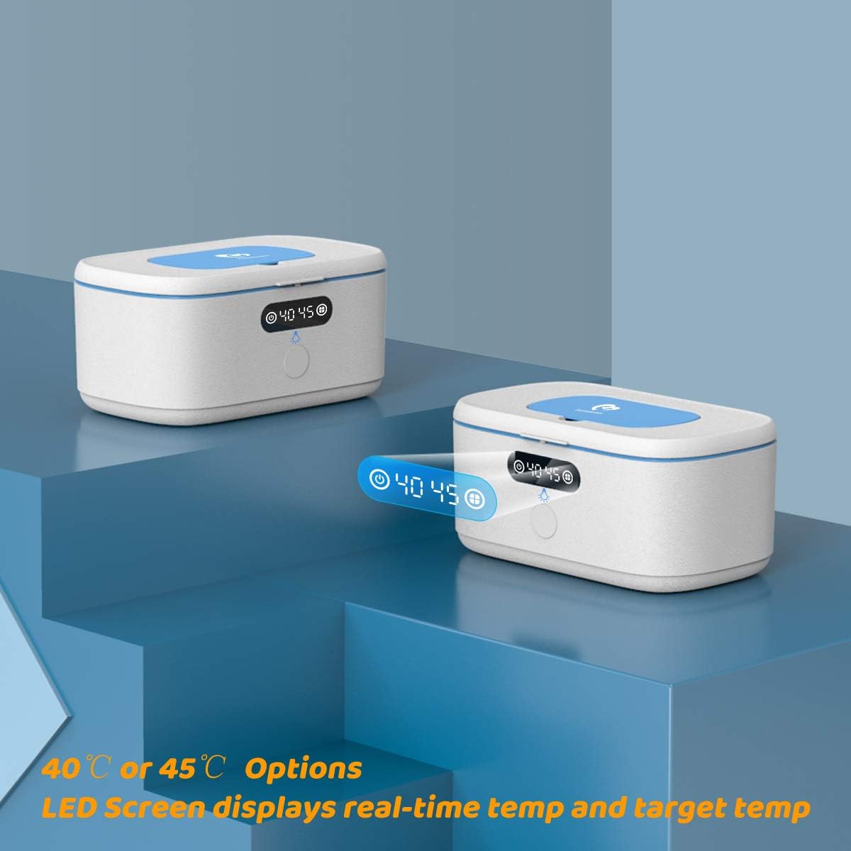 Bellababy Calentador de Toallitas para Vehículo y Uso Doméstico, Dispensador de Toallitas Húmedas para Bebés y Calentador de Pañales con Luz Nocturna, Pantalla de Temperatura, Sin Necesidad de Agua y