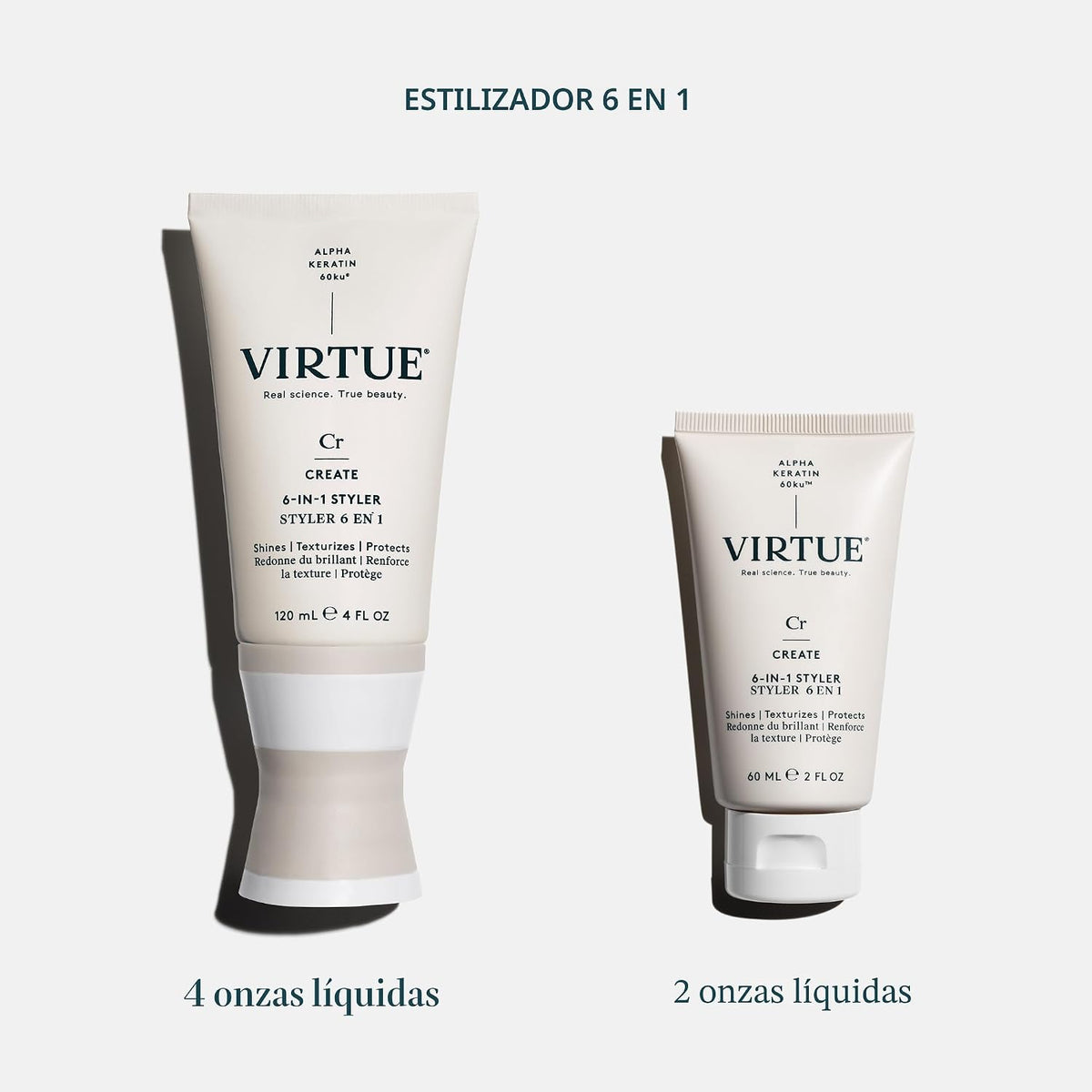 Virtue 6-en-1 Estilizador de Cabello, Crema de Peinado con Protecci...