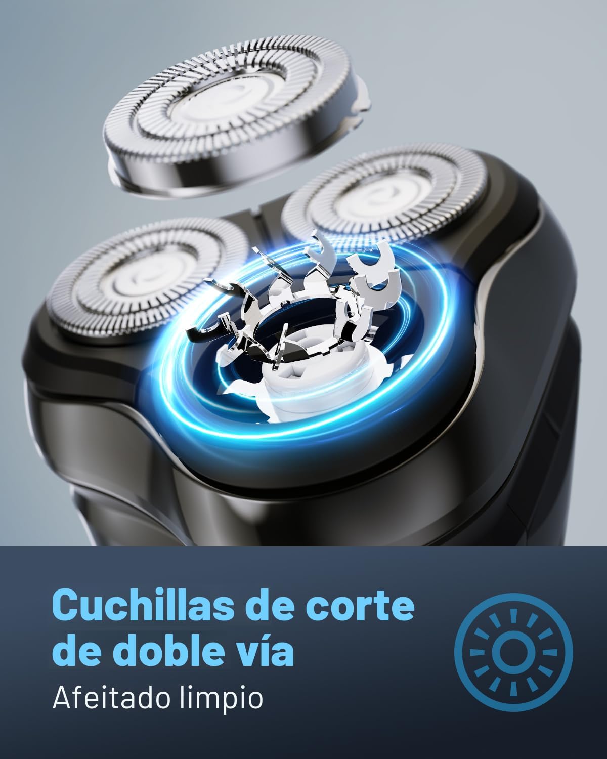 Maquinilla de afeitar eléctrica para hombres impermeable: Afeitador...