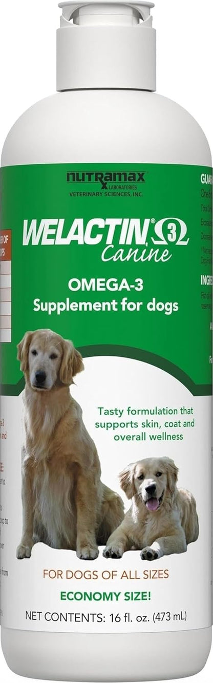 Nutramax Welactin Omega 3 Aceite de pescado para perros, suplemento...