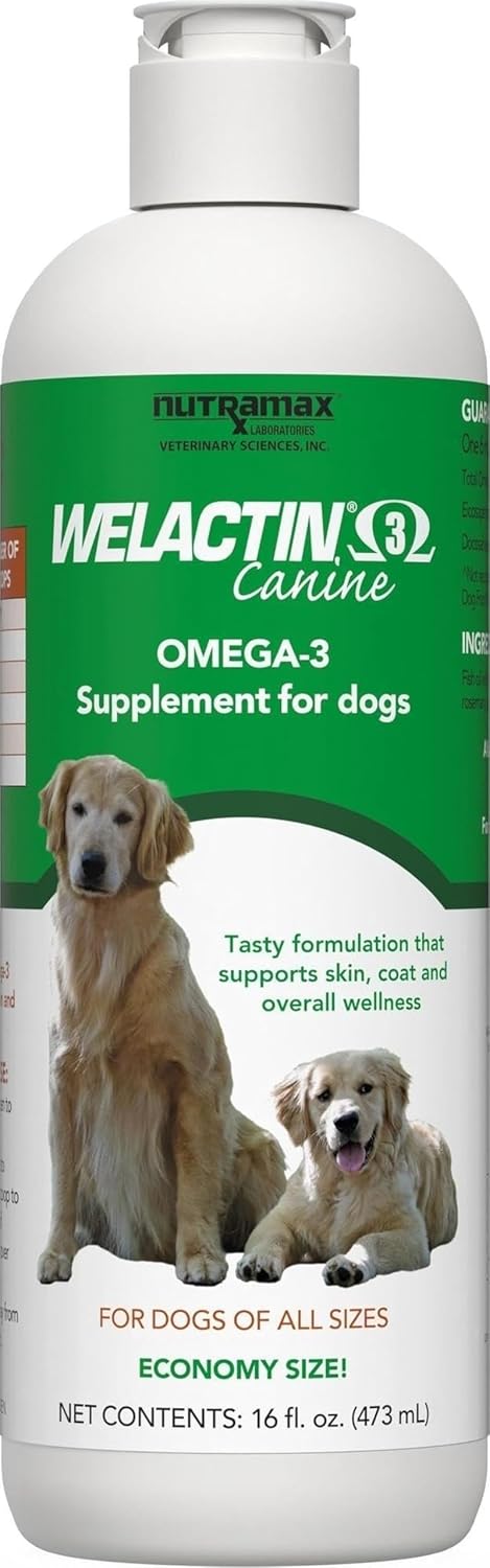 Nutramax Welactin Omega 3 Aceite de pescado para perros, suplemento...