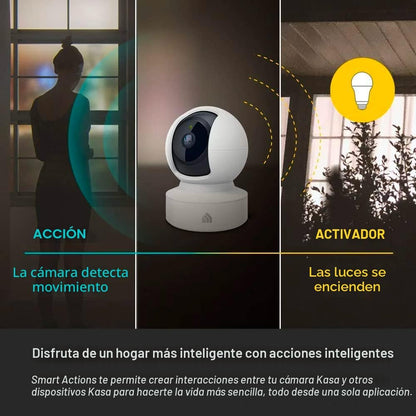 Kasa - Cámara de seguridad inteligente para interiores Pan\/Tilt, c...