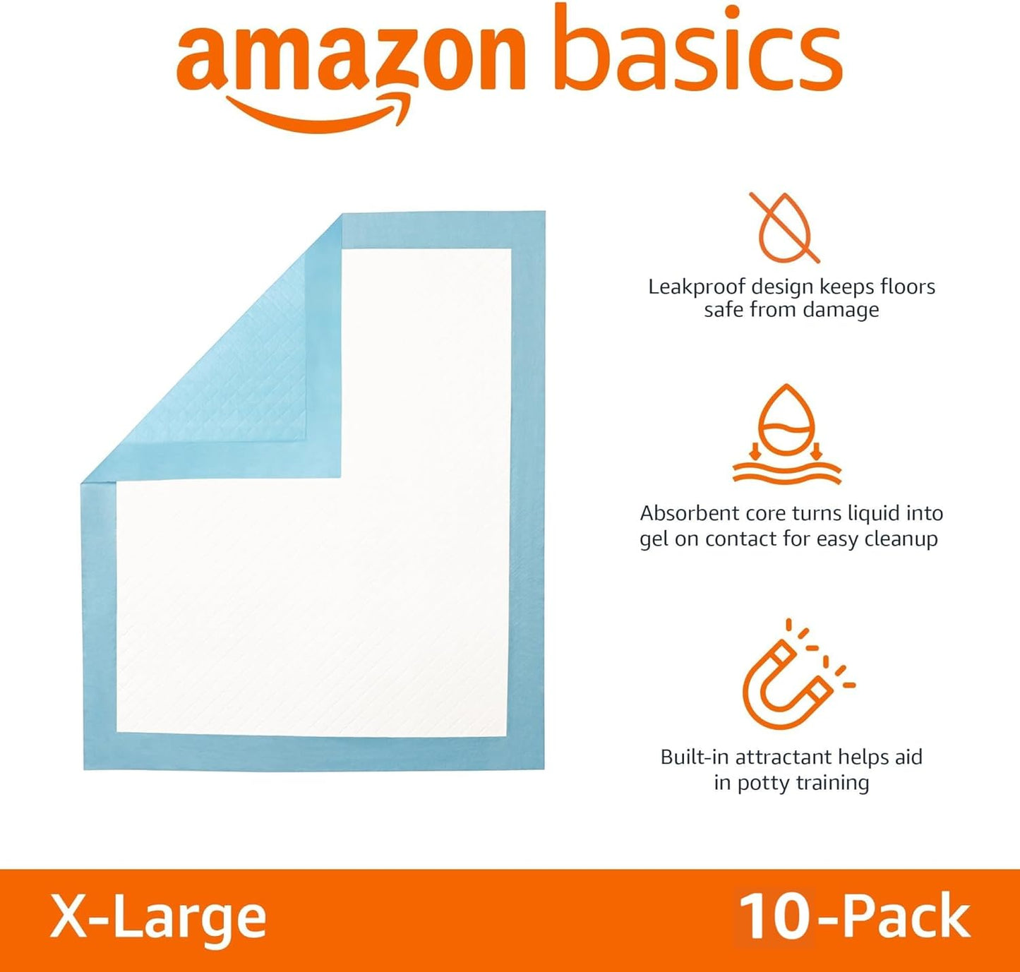 Amazon Basics Almohadillas para cachorros, resistentes con diseño d...