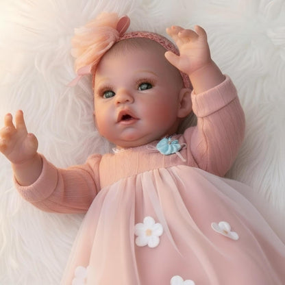 Cloveray Muñeca de bebé Reborn realista de vinilo y tela de 20 pulg...