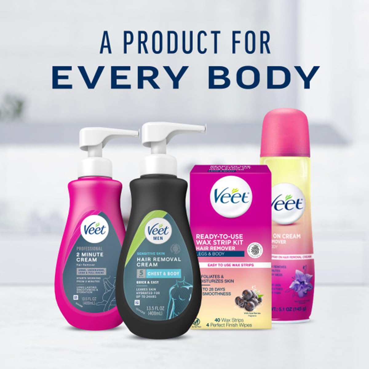 Veet Crema de depilación para piel sensible dermatológicamente prob...