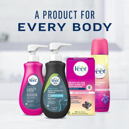 Veet Crema de depilación para piel sensible dermatológicamente prob...