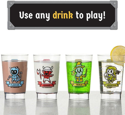 Rollacrit Heroes of Barcadia Juego de Tablero – Juego de Fiesta con Sistema Liquid Life™ y Piezas Impermeables
