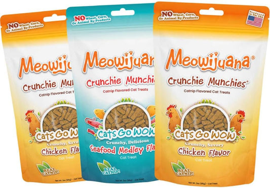 Meowijuana | Paquete de golosinas Crunchie Munchie Catnip Treats |...