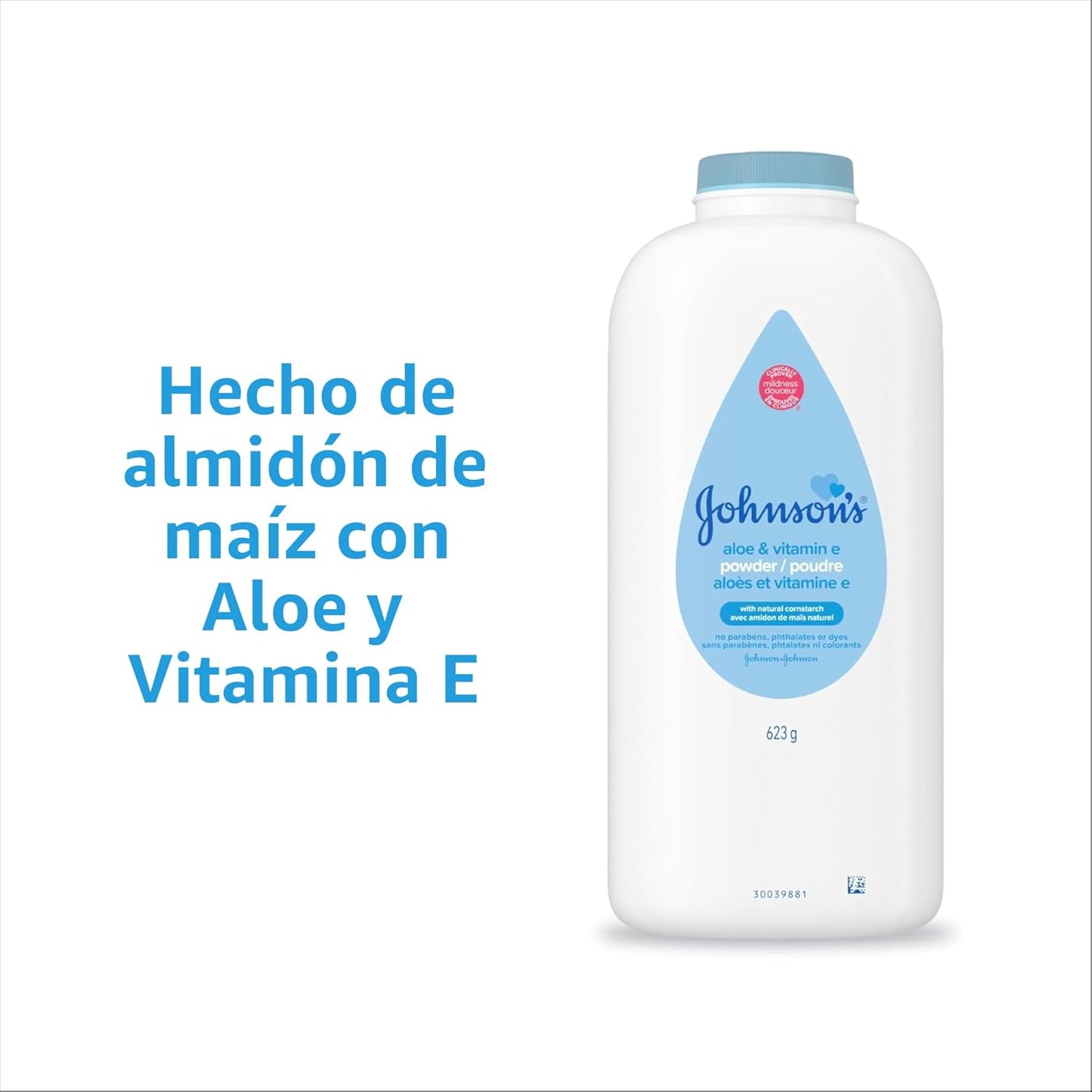 Polvo para bebés Johnson's Baby con almidón de maíz naturalment...