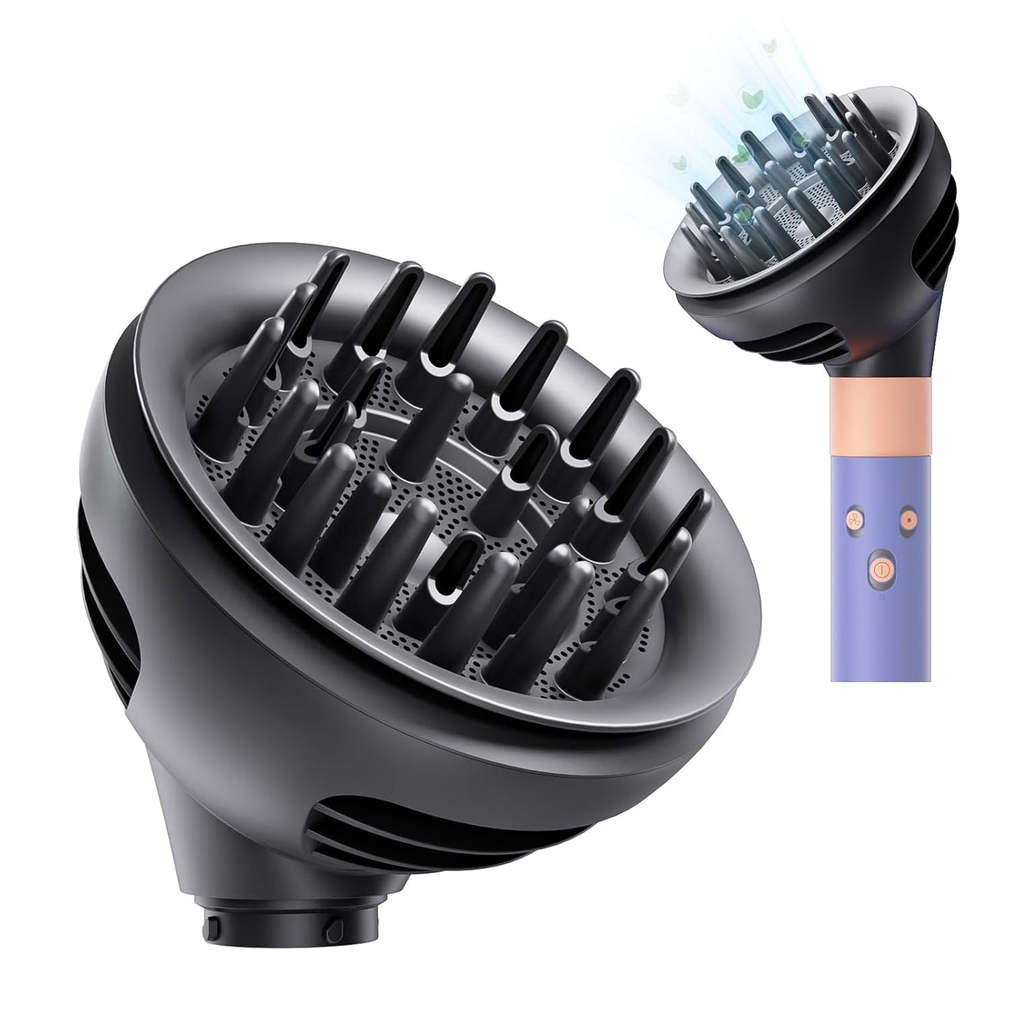 AIRUISH Difusor mejorado de rizo ondulado para Dyson Airwrap, boqui...