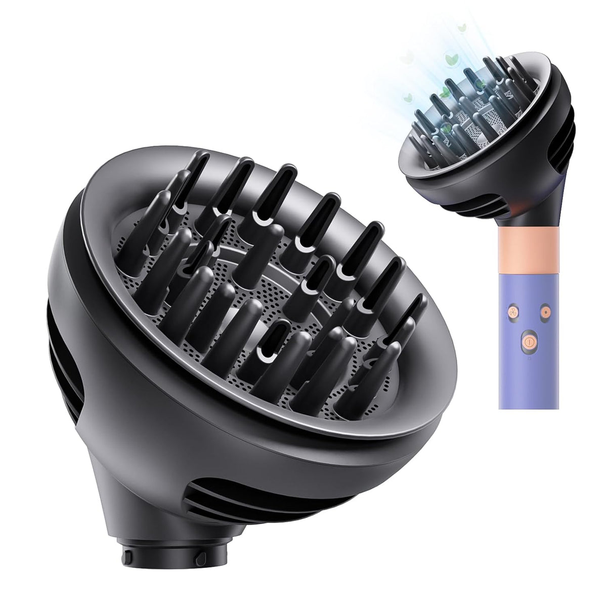 AIRUISH Difusor mejorado de rizo ondulado para Dyson Airwrap, boqui...