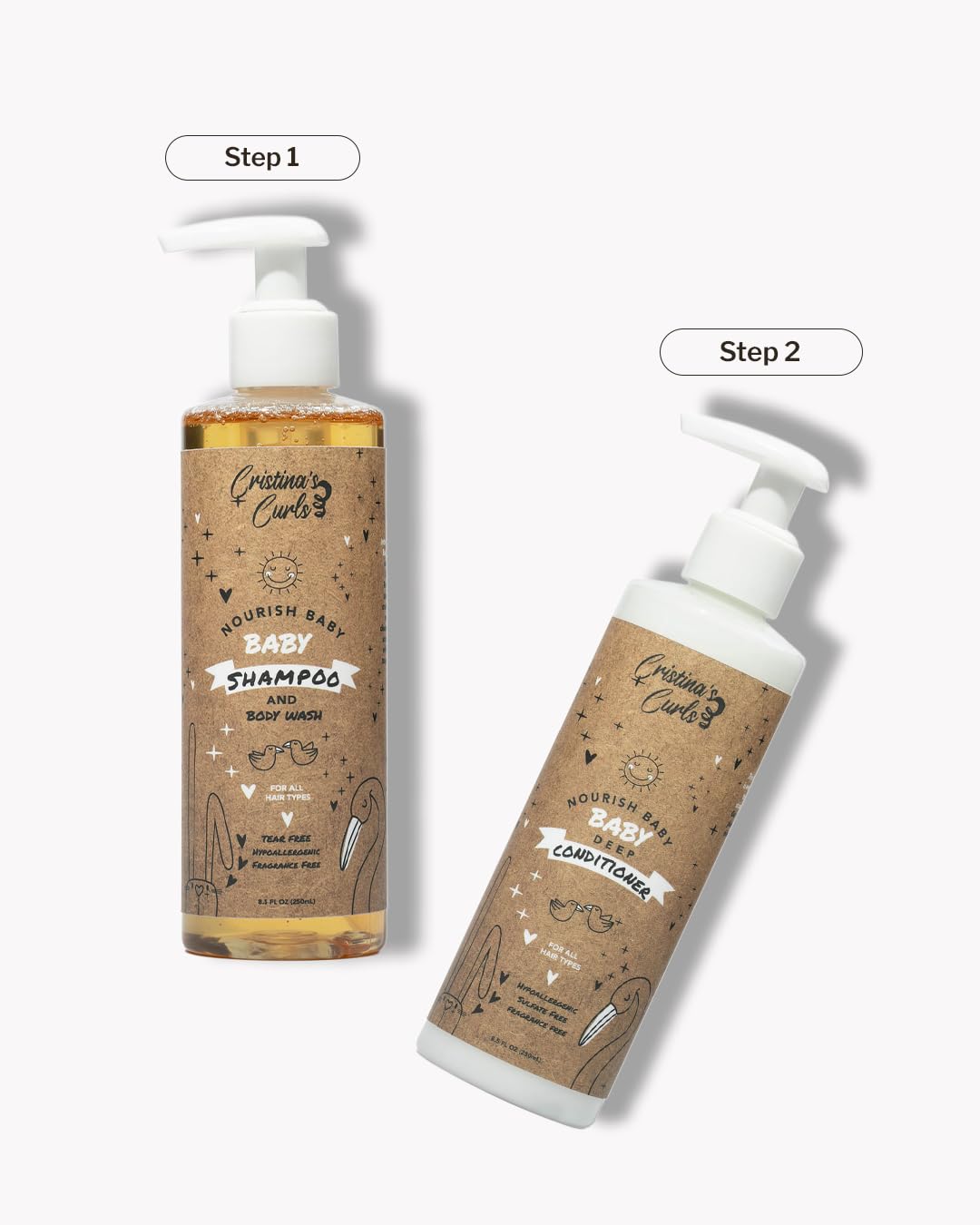 Cristina's Curls Champú para bebés y gel de baño \u2013 Limpiez...