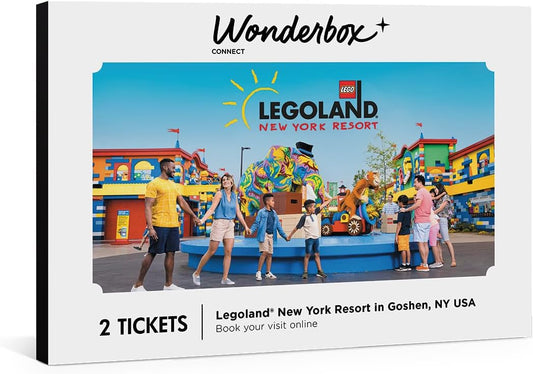 Wonderbox LEGOLAND New York Resort Tickets Caja de regalo, 2 entradas para el parque temático, experiencia de regalo para niños y familias