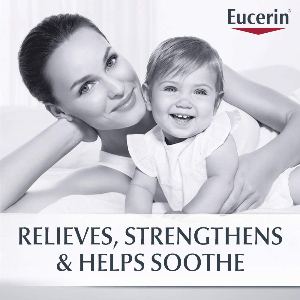 Eucerin Crema corporal para aliviar el eccema del bebé, sin fragancia, crema de eczema para bebés con avena coloidal, ceramida-3 y extracto de raíz de regaliz, tubo de 8 onzas
