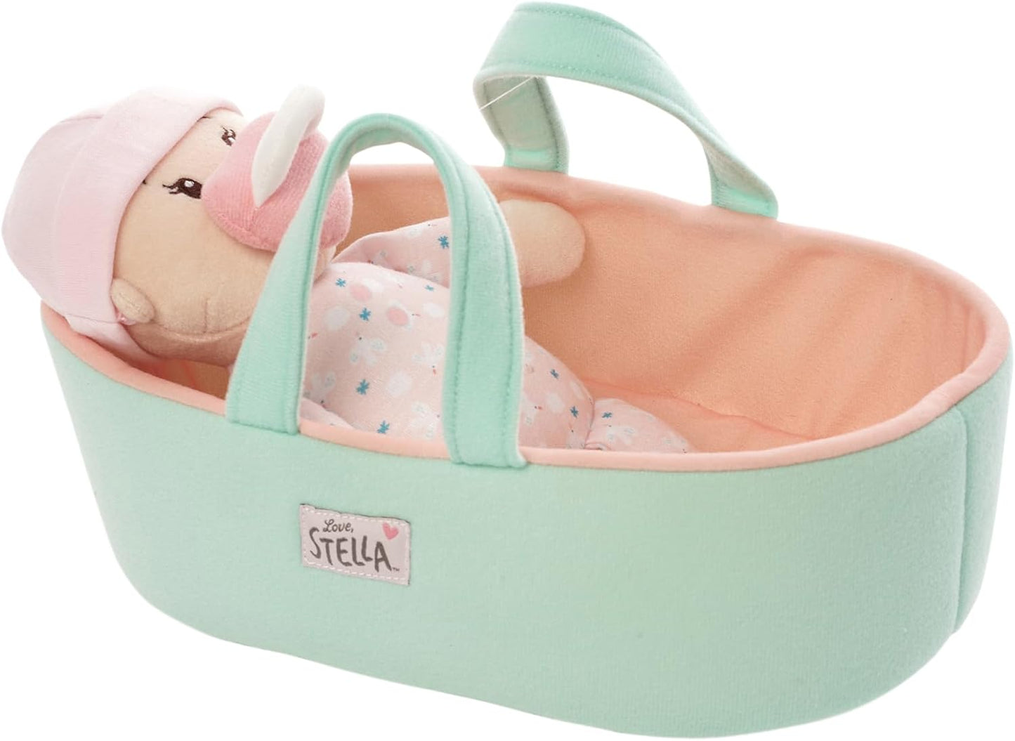 Love, Stella My First Doll Peach con moisés para recién nacidos y b...