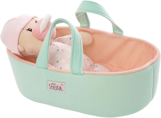 Love, Stella My First Doll Peach con moisés para recién nacidos y b...