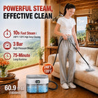 Limpiador a vapor, vaporizador ajustable de 3 niveles para limpieza...