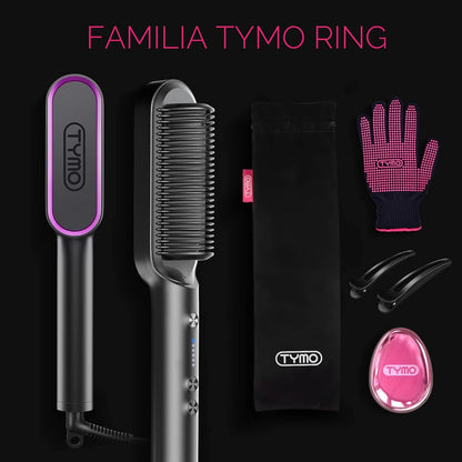 Cepillo Alisador de Pelo, cepillo alisador de pelo con anillo TYMO,...