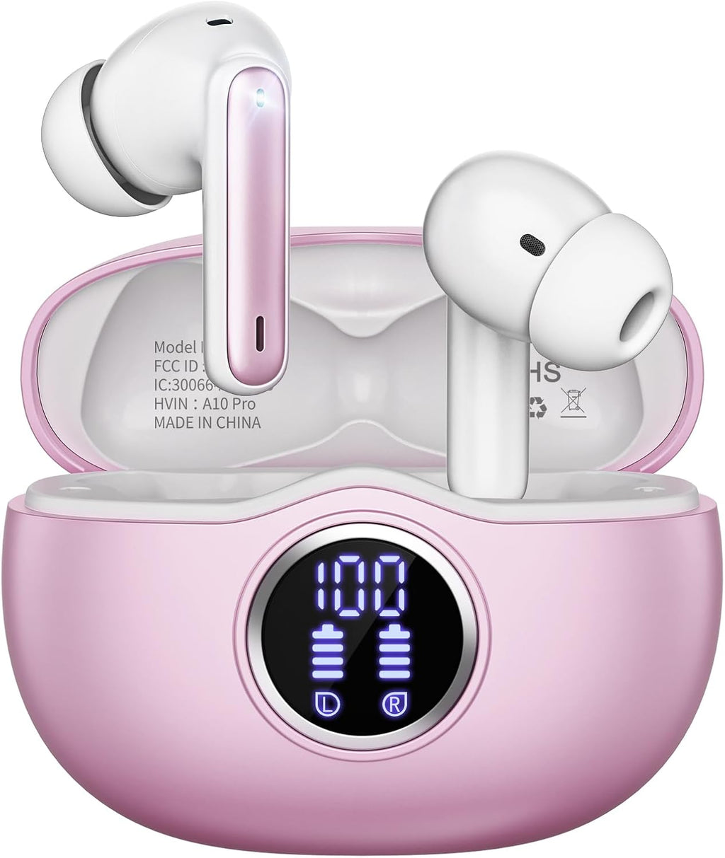 Fhumsh Auriculares inalámbricos A10 Pro Bluetooth 5.3 HiFi Stereo,...