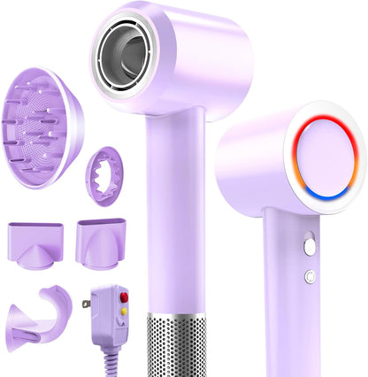 Secador de pelo, secador de pelo de secado rápido de 1800 W con mot...