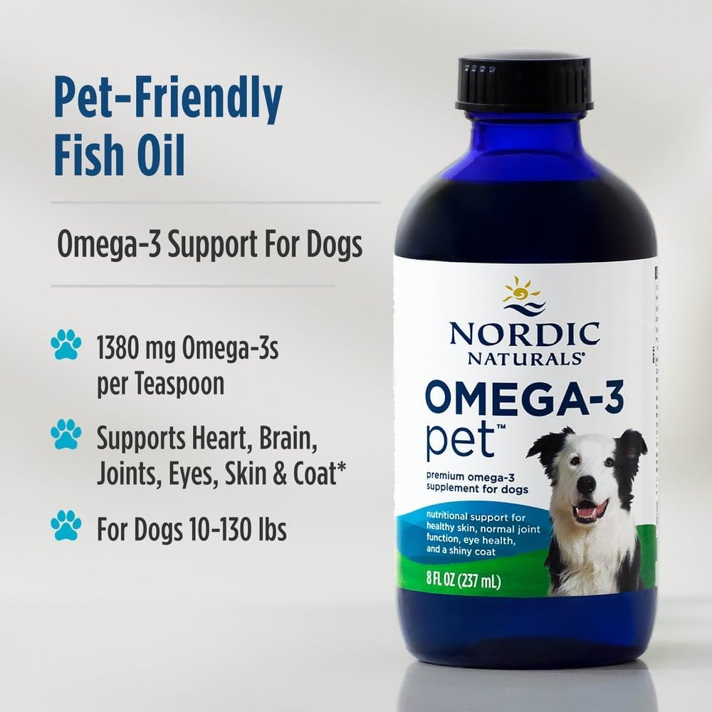 Nordic Naturals Omega-3 para mascotas, sin sabor, 8 onzas, 1380 mg...