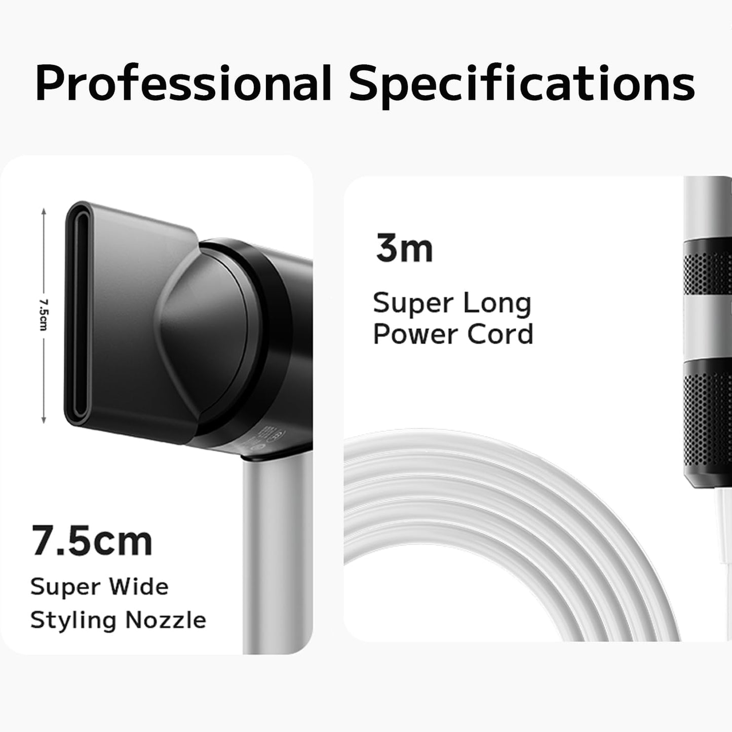 PLUZZ Pro Secador de pelo profesional con cable de alimentación de...