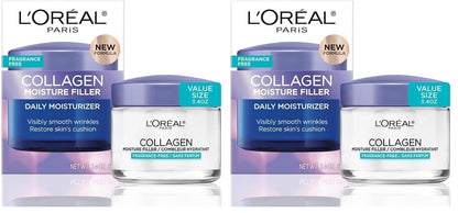 L'Oreal Paris Crema facial con relleno de humedad de colágeno,...
