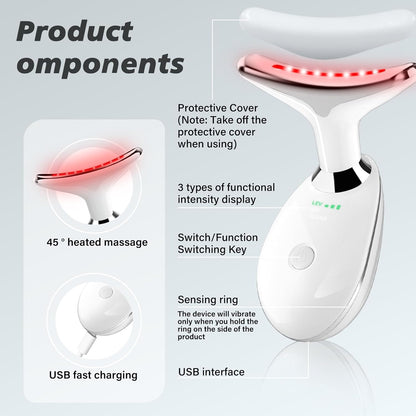 Terapia de luz roja para cara, varita de terapia de luz LED de 7 co...