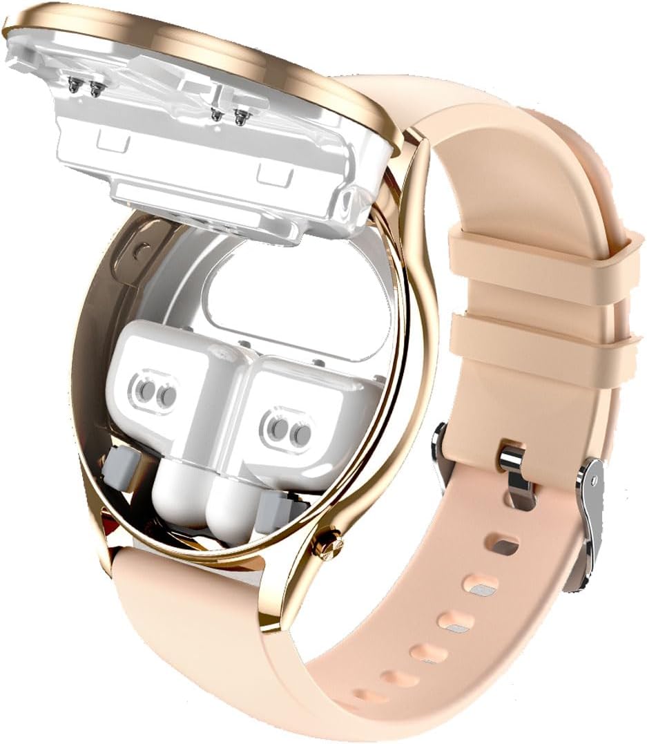 HYDZXINGW Reloj inteligente para mujer con auriculares, 2 en 1 TWS...
