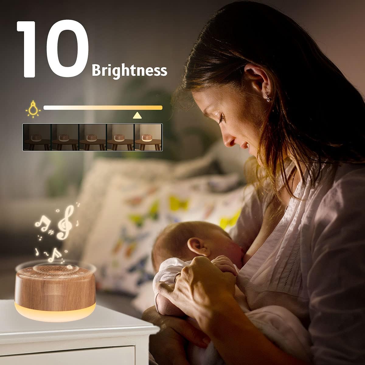 Máquina de Ruido Blanco Easysleep con 25 Sonidos Relajantes y Luces...