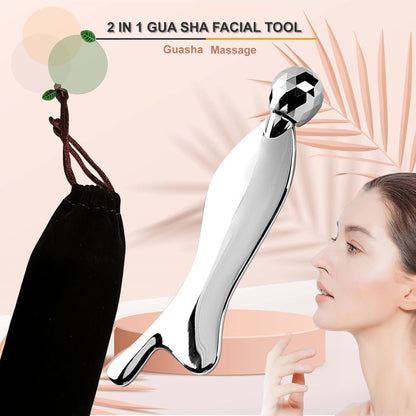 Hysotok Masajeador de rodillo facial y corporal - Herramienta Guash...