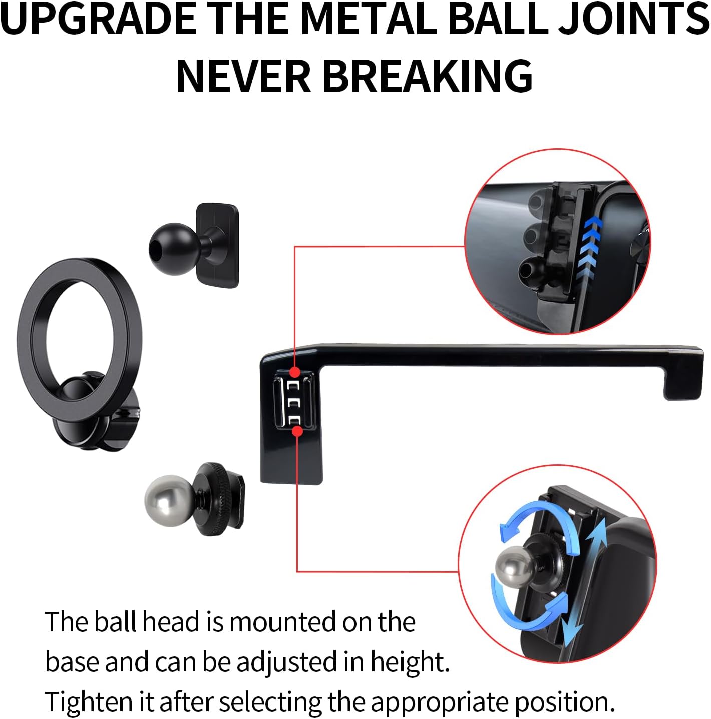 Soporte de teléfono para automóvil para Toyota Camry LE/SE 2025-2026, accesorios de clip fijo de pantalla de 8 pulgadas, soporte de teléfono de rotación de 360° compatible con MagSafe
