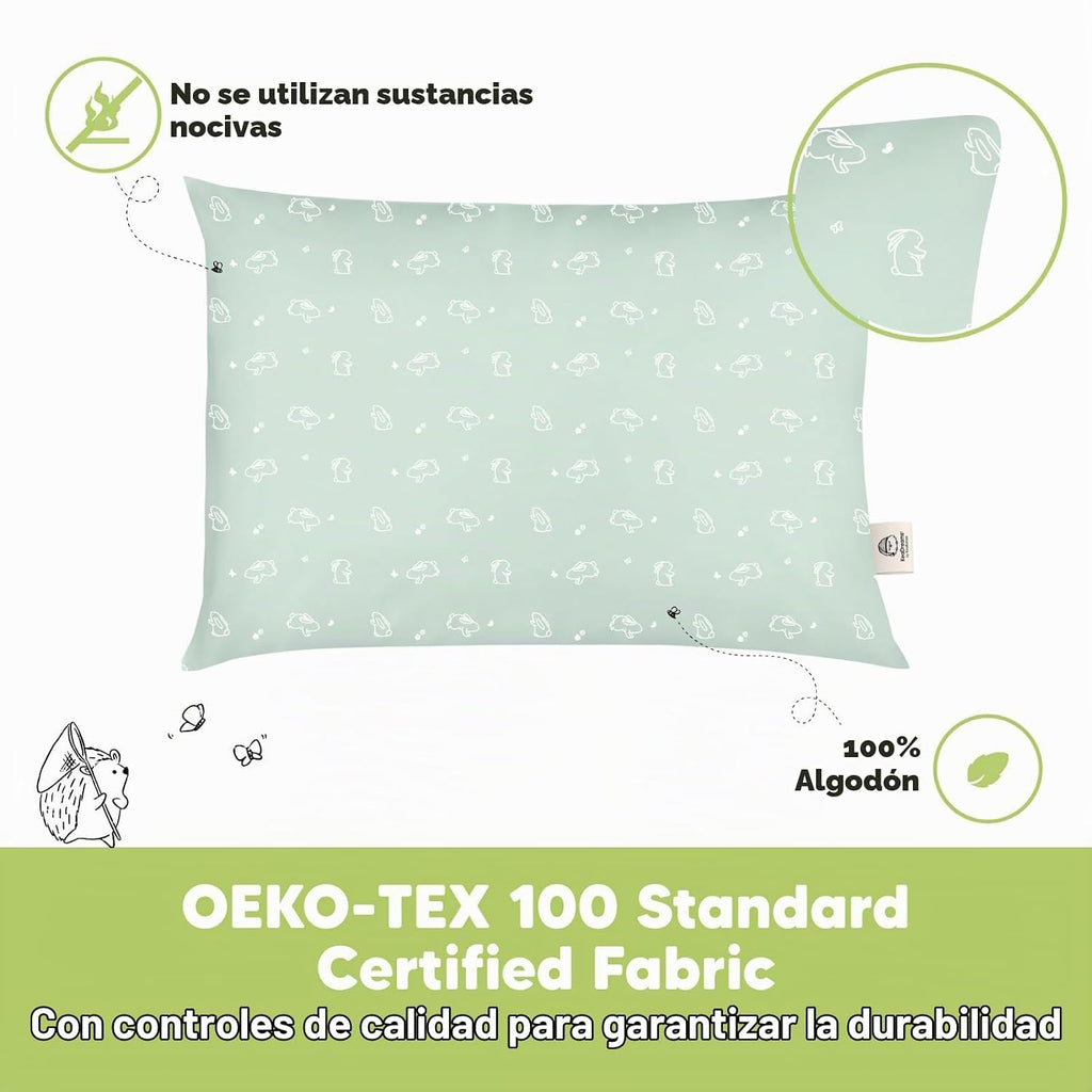KeaBabies Pack de 2 almohadas para niños pequeños de 13x18 - Almoha...