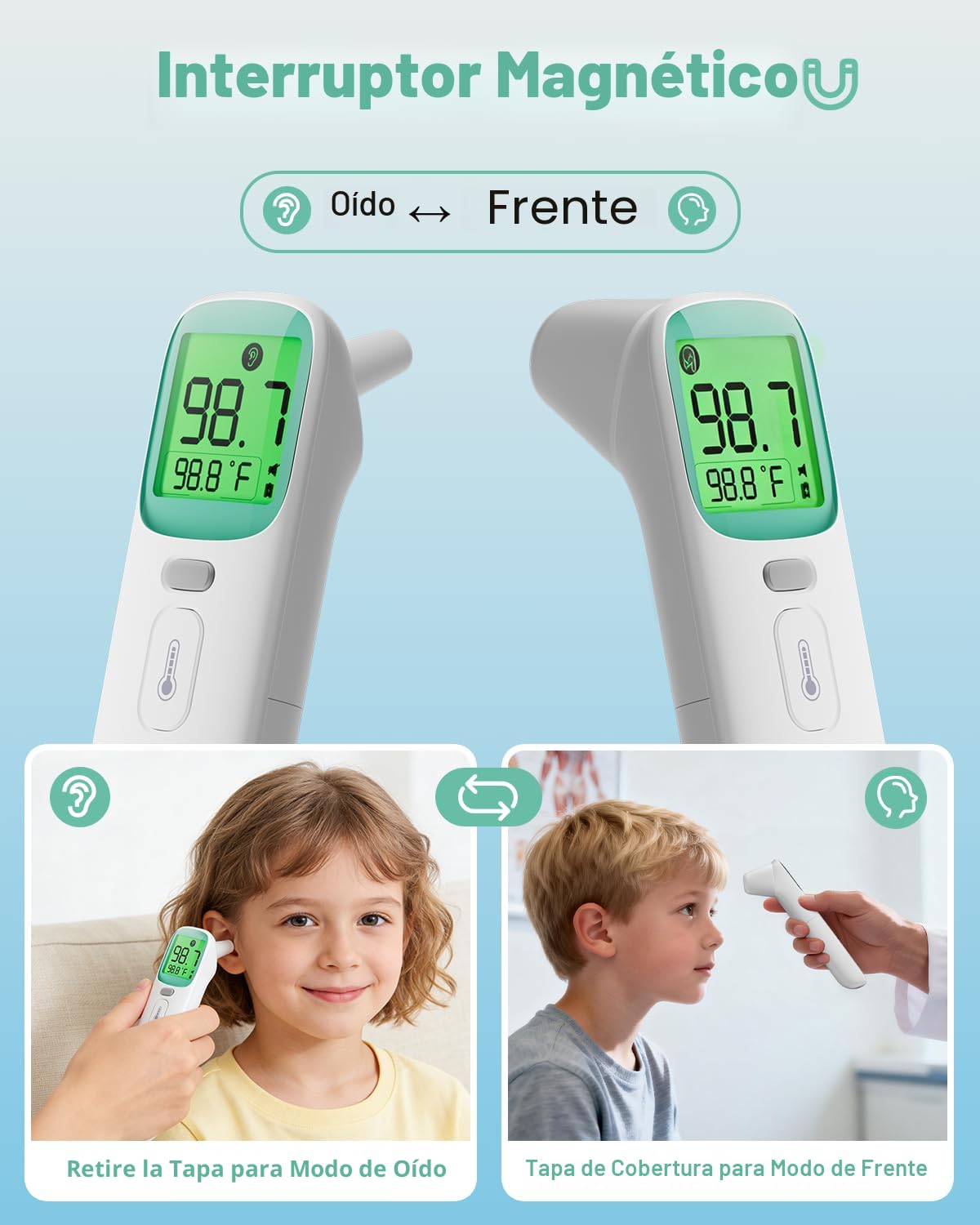 Synolmedic Termómetro de bebé para niños, termómetro de oído apto p...