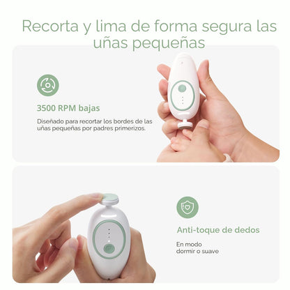 Momcozy Lima eléctrica de uñas para bebé, recortadora de uñas eléct...
