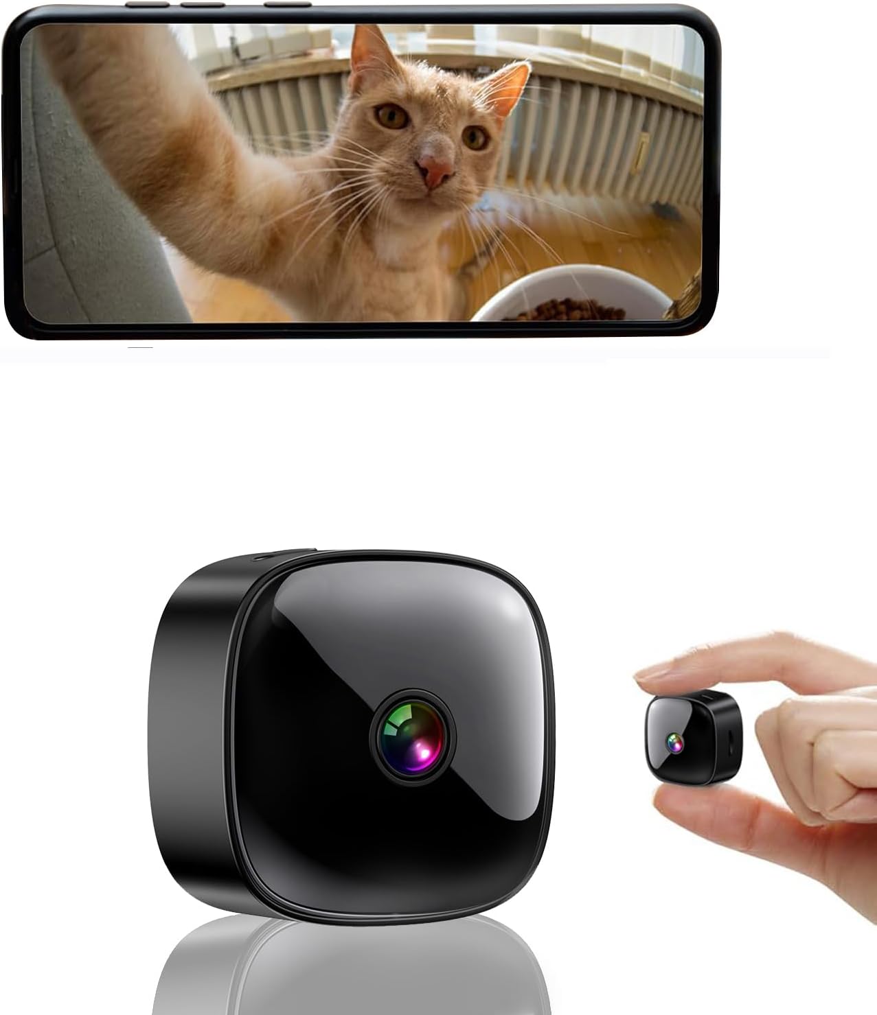 J-SINIGIDIN Mini cámara inalámbrica 1080P HD cámara interior para s...