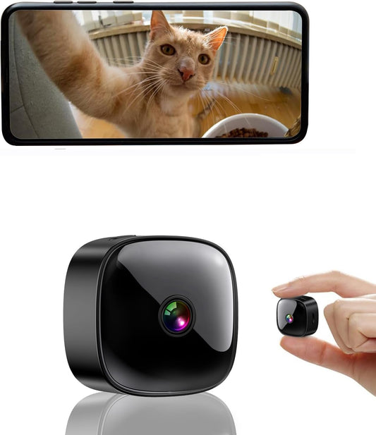 J-SINIGIDIN Mini cámara inalámbrica 1080P HD cámara interior para s...