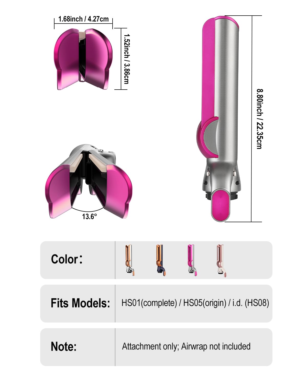 Accesorio de flujo de aire compatible con Dyson Airwrap Multi-Style...