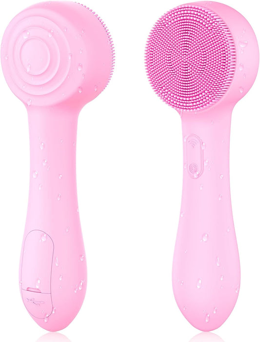 Cepillo de limpieza facial de silicona, limpiador facial impermeabl...