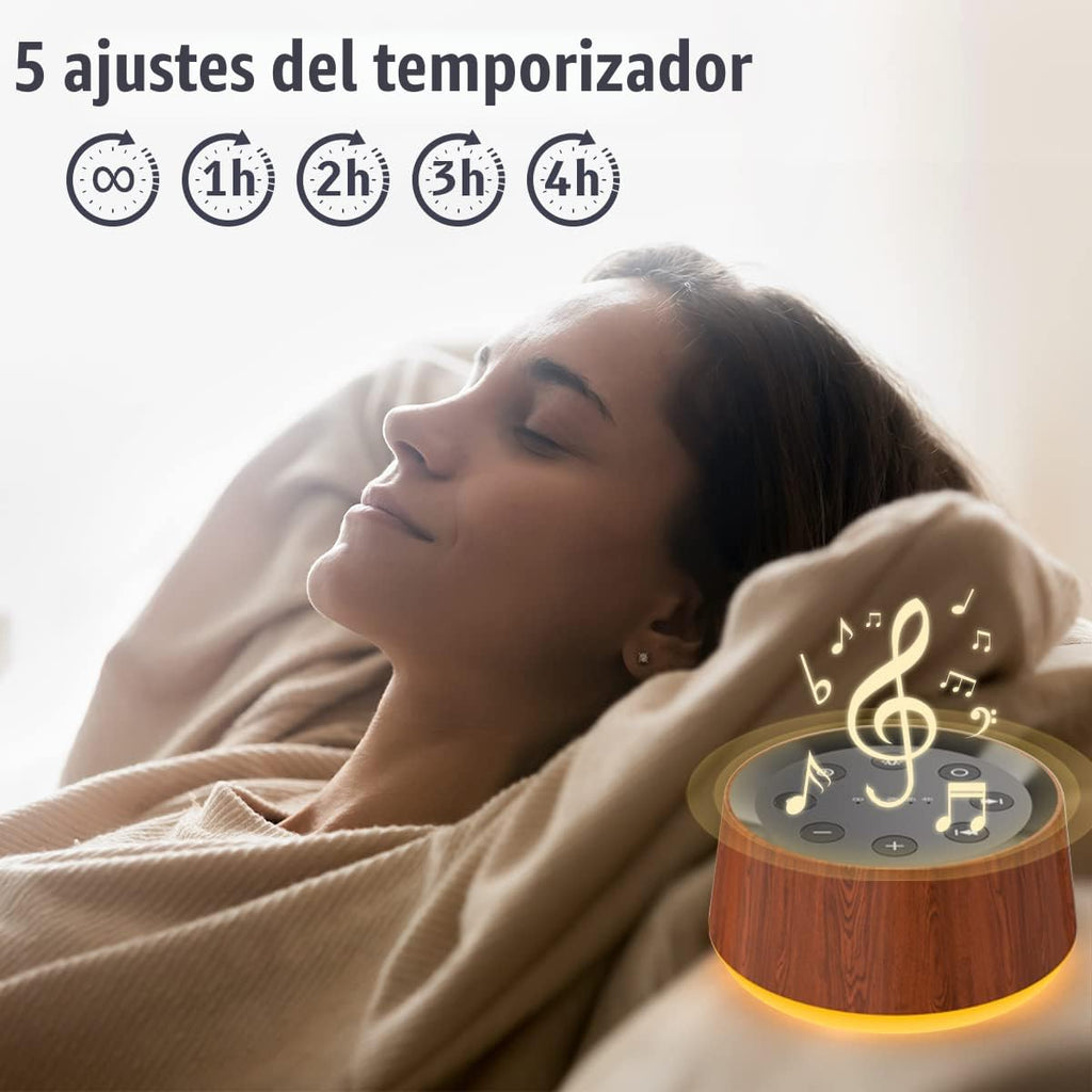 Máquina de Sonido de Ruido Marrón con 30 Sonidos Relajantes, Luz No...