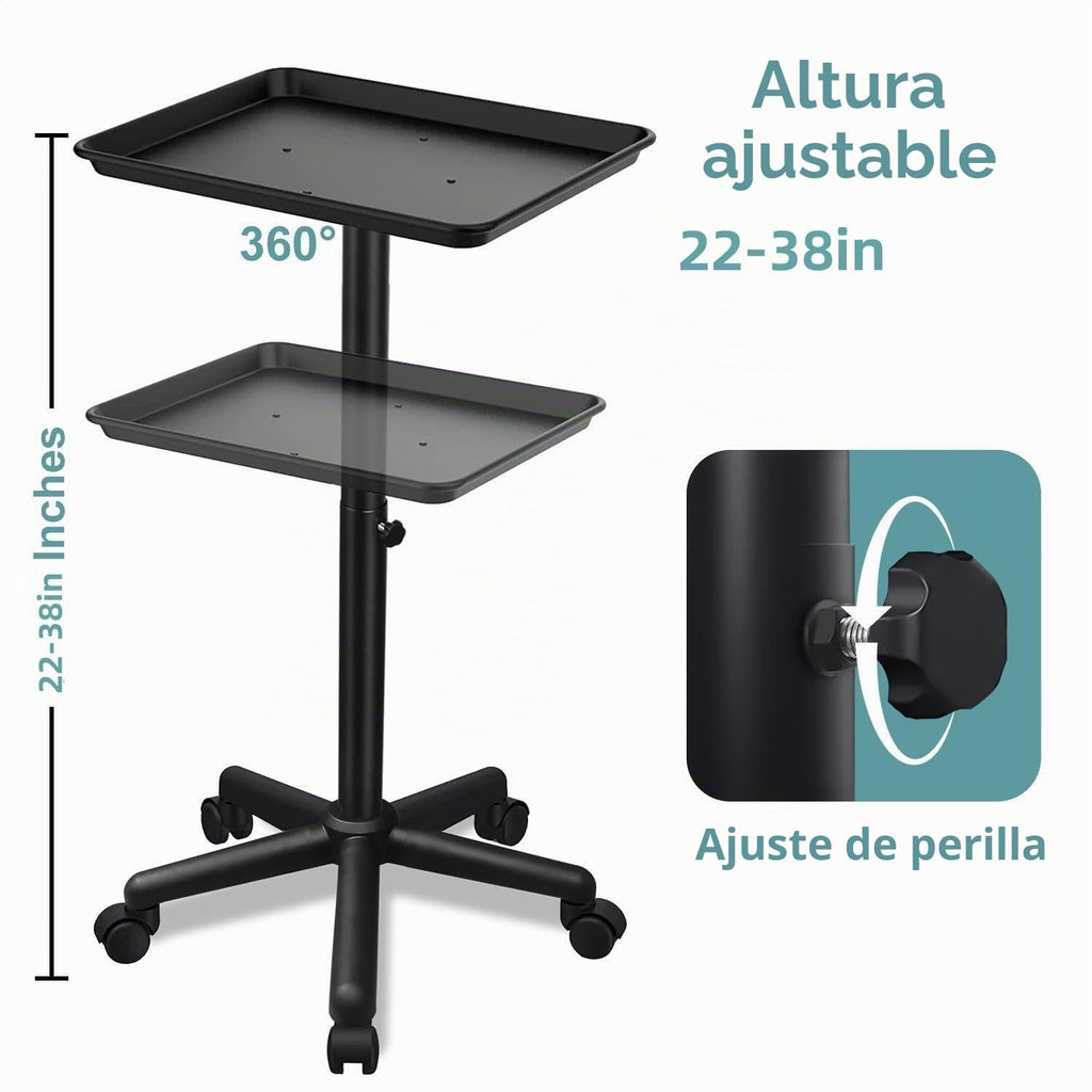 Wuissvnb - Bandeja de salón sobre ruedas, fácil de instalar, color...