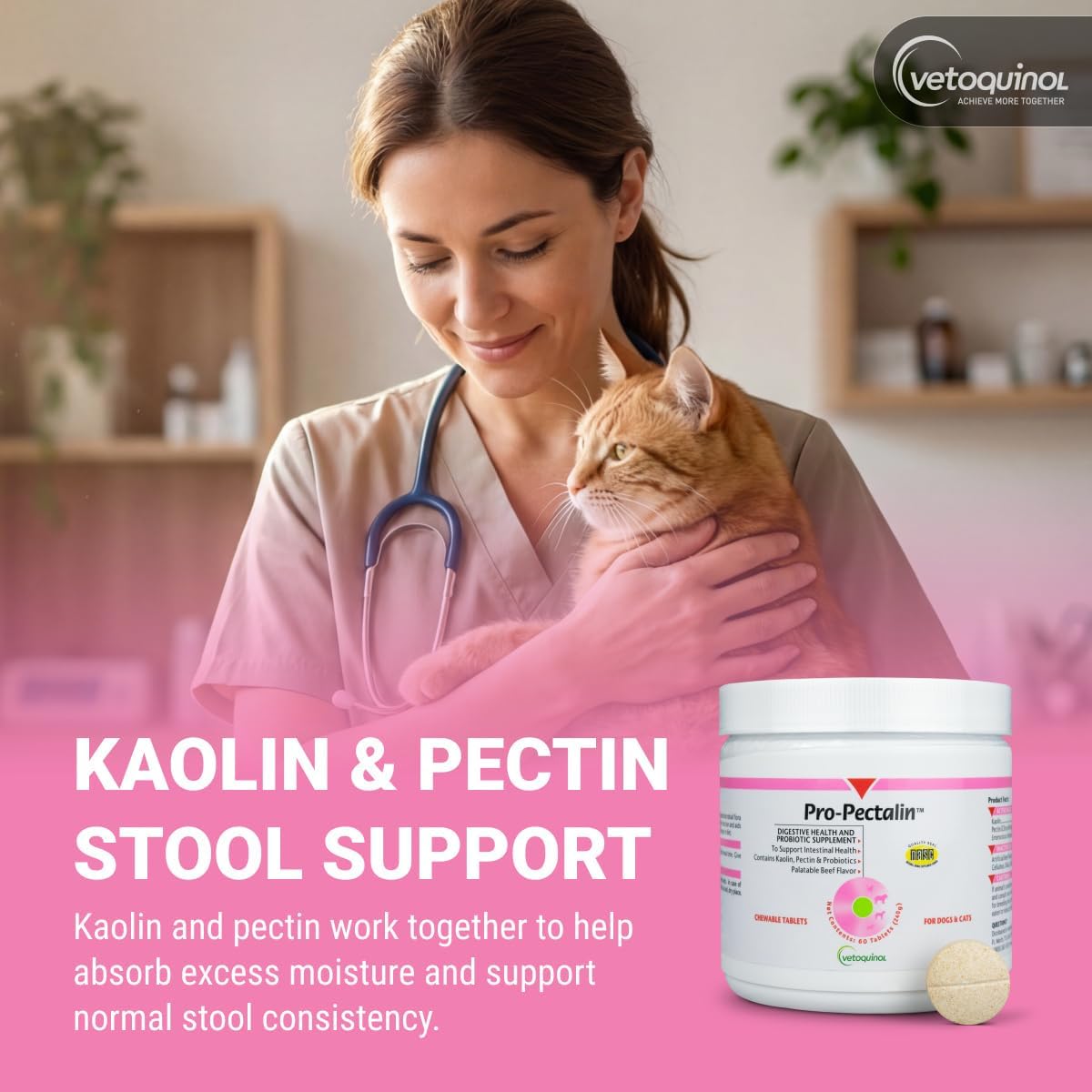 Vetoquinol Pro-Pectalin Comprimidos masticables para perros y gatos...